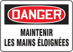 BILINGUAL FRENCH SIGN – EQUIPMENT