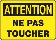 BILINGUAL FRENCH SIGN – EQUIPMENT