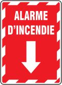 BILINGUAL FRENCH SIGN – FIRE ALARM