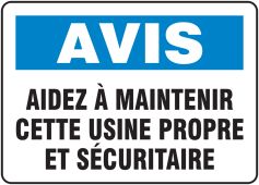 BILINGUAL FRENCH SIGN – SAFETY MOTIVATION