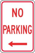 Traffic Sign: No Parking (Left Arrow)