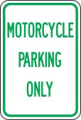 Traffic Sign: Motorcycle Parking Only