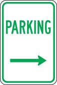 Traffic Sign: Parking (Right Arrow)
