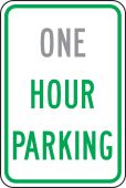 Semi-Custom Traffic Sign: Hour Parking