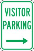 Traffic Sign: Visitor Parking (Right Arrow)