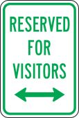 Traffic Sign: Reserved for Visitors (Double Arrow)