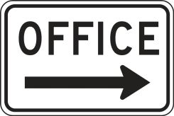 Parking Sign: Office (Right Arrow)