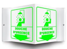 French Projection™ Sign: Douche D'Urgence