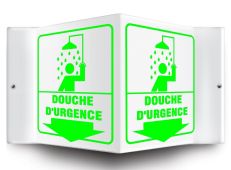 French Projection™ Sign: Douche D'Urgence