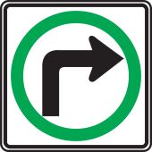 TRAFFIC SIGN - RIGHT TURN ONLY