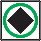 TRAFFIC SIGN - DANGER GOODS ALLOWED