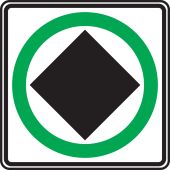 TRAFFIC SIGN - DANGER GOODS ALLOWED