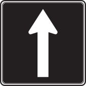 TRAFFIC SIGN - LANE STRAIGHT ONLY