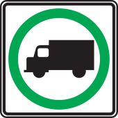 Truck Restriction Sign: Trucks Allowed (Symbol)