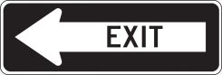Facility Traffic Sign: Left Arrow Exit