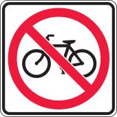 Bicycle & Pedestrian Sign: No Bicycles