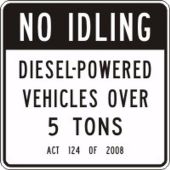 NO IDLING SIGN - PENNSYLVANIA SIGN