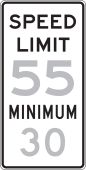 Semi-Custom Speed Limit Sign: Speed Limit _ - Minimum _