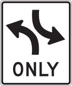 Lane Guidance Sign: Two-Way Left Turn Only