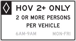 HOV Sign