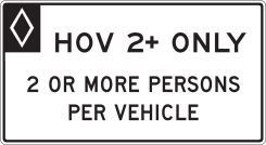 HOV Sign