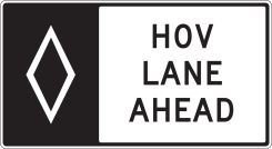 HOV Sign