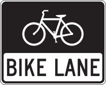 Bicycle & Pedestrian Sign: Bike Lane