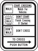 Bicycle & Pedestrian Sign: Educational Actuation (Legends)
