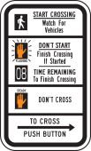 Bicycle & Pedestrian Sign: Educational Actuation (Countdown)