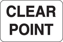 Rail Sign: Clear Point