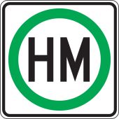 Truck Restriction Sign: Hazardous Material Route