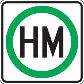 Truck Restriction Sign: Hazardous Material Route