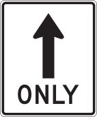 Lane Guidance Sign: Straight Through Only