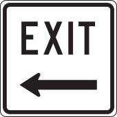 Facility Traffic Sign: Exit (Left Arrow)