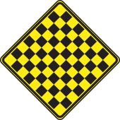 WARNING SIGN - CHECKERBOARD