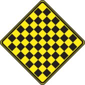 WARNING SIGN - CHECKERBOARD