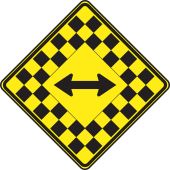 WARNING SIGN - DOUBLE ARROW
