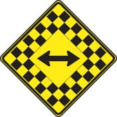 WARNING SIGN - DOUBLE ARROW