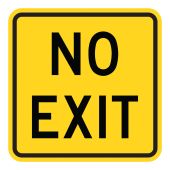 WARNING SIGN - NO EXIT