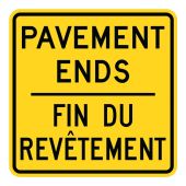 WARNING SIGN - PAVEMENT