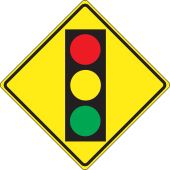 Intersection Warning Sign: Signal Ahead (Symbol)