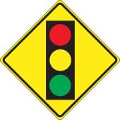 Intersection Warning Sign: Signal Ahead (Symbol)