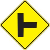 Intersection Warning Sign: Right Side Road