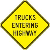 Lane Guidance Sign: Trucks Entering Highway