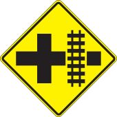 Rail Sign: Parallel Railroad Crossing (Crossroad)