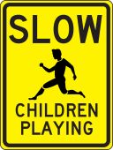 Bicycle & Pedestrian Sign: Slow - Children Playing