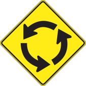 Intersection Warning Sign: Circular Intersection