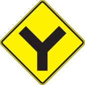 Intersection Warning Sign: Y-Intersection