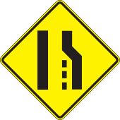 Lane Guidance Sign: Lane Ends - Merge Left (Symbol)