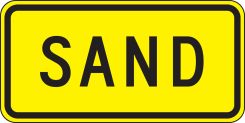 Surface & Driving Conditions Sign: Sand